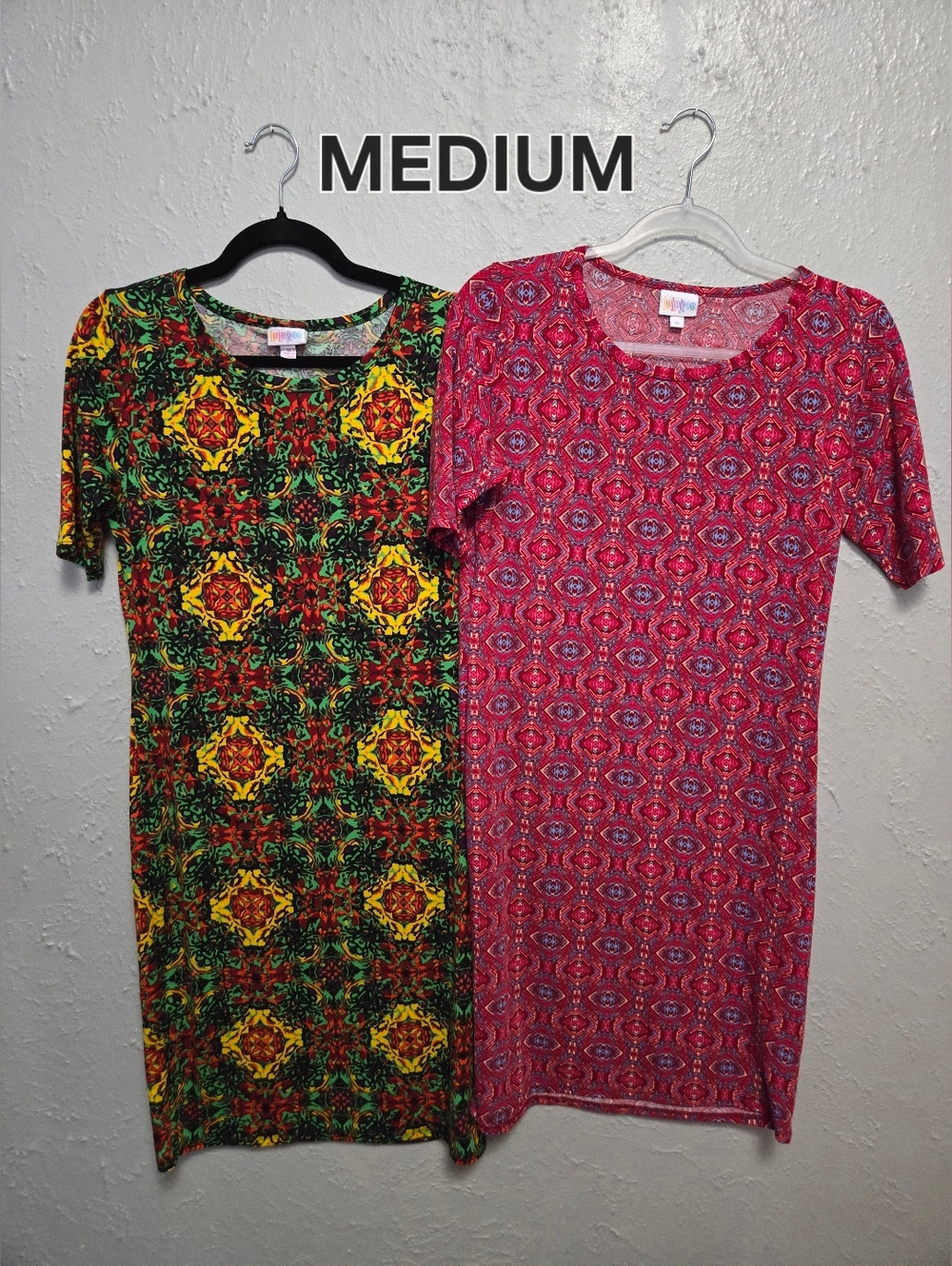 Lot Of 2 Lularoe Julia Dress Size Medium Aztec Design